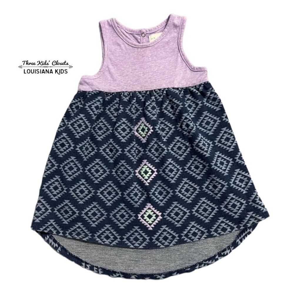 Miki Miette 3T Aztec Embroidered Tank Dress